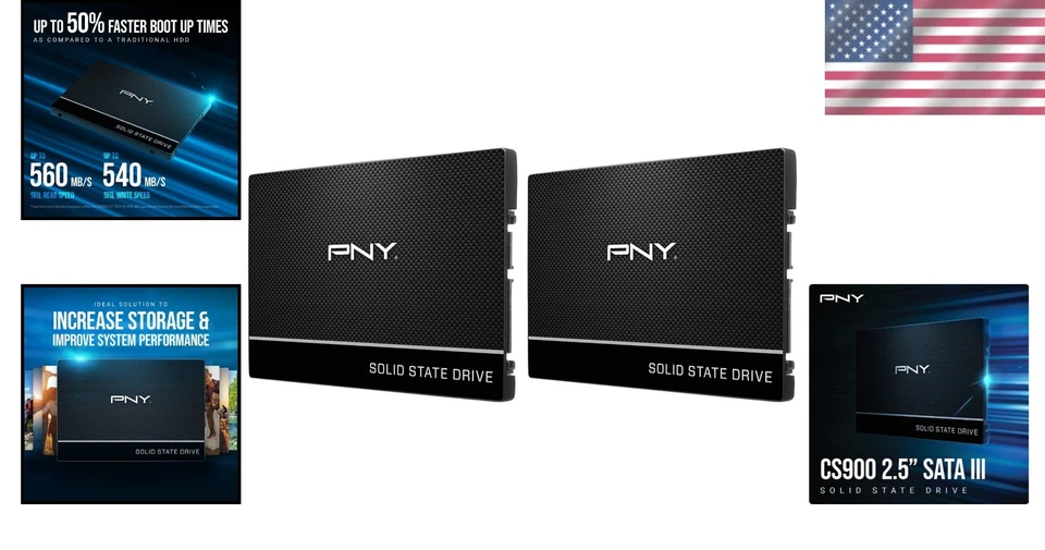 2-Pack CS900 250GB SSD - Quick Application Loads - Image 2 of 4