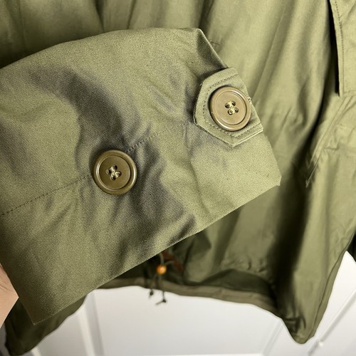 Vintage 1943 40s WW2 WWII Army Green Cotton Field Parka Anorak Small 55-P-4105 - Picture 8 of 15