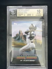 HANK AARON 2023 Topps X Bob Ross The Joy of Baseball Peaks of Power #PK-9 BGS 10