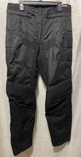First Gear Men's Black 36" x 35" Hypertex Motorcycle Pants Removable Knee Pads