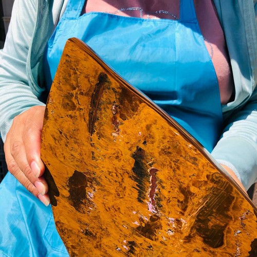 6.6LB Large Natural Tiger's Eye Stone Quartz Crystal Mineral Specimen Healing - Picture 2 of 14