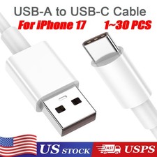 For iPhone17 Pro Max Plus USB-A Cable Fast Charger Type C Charging Data lot Cord