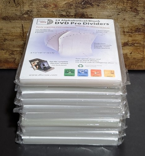 Menge 10 (240) Discsox Pro Teiler Alphabetisch Leere Filme Spiel & mehr - NEU - Bild 2 von 5