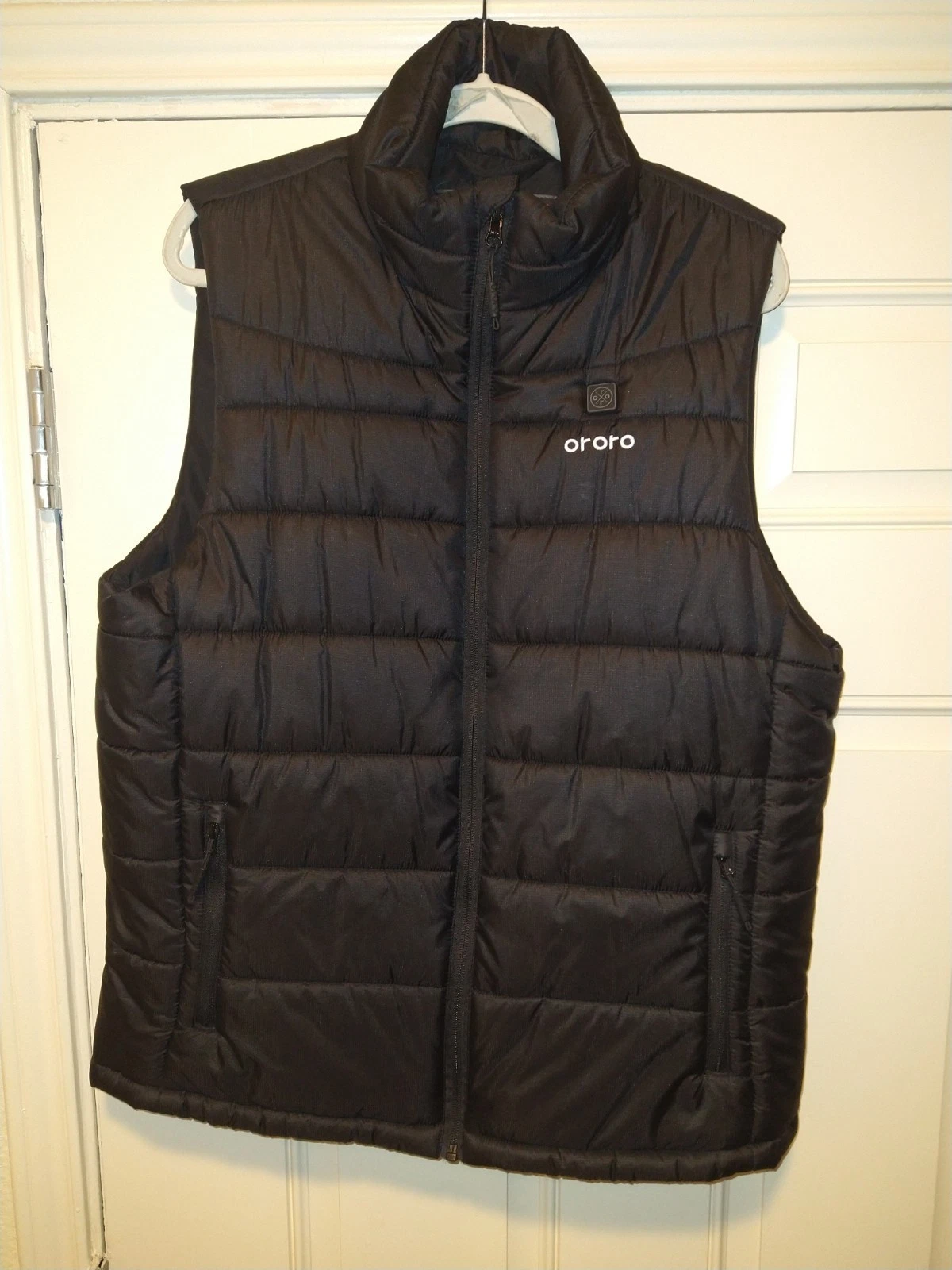 Ororo Heated Vest Black Full Zip Insulated Heating Puffer Men's Large-NO BATTERY