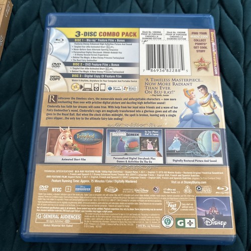 Disneys Cinderella Blu-Ray + DVD + Digital 3-Disc, Diamond Edition KOSTENLOSER VERSAND - Bild 4 von 4