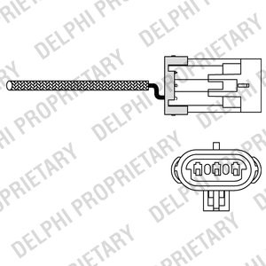 LAMBDA OXYGEN O2 SENSOR LEFT ES10988-12B1 DELPHI NEW OE REPLACEMENT - Picture 2 of 5