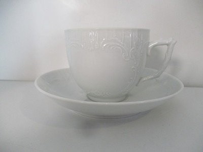 Fürstenberg Philippine weiß Kaffeetasse mit Untertasse 1 Wahl