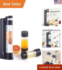 Seltzer & Carbonator Maker: Stylish Black Beverage Dispenser for Home Use