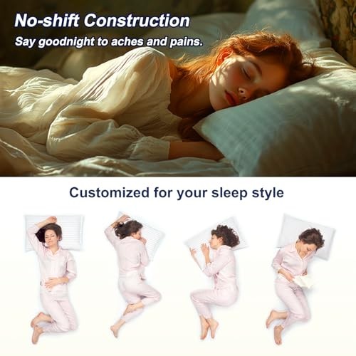 Bed Pillows Queen Size Set of 2 Hotel Collection Bed Pillow for Sleeping Queen - Picture 7 of 7
