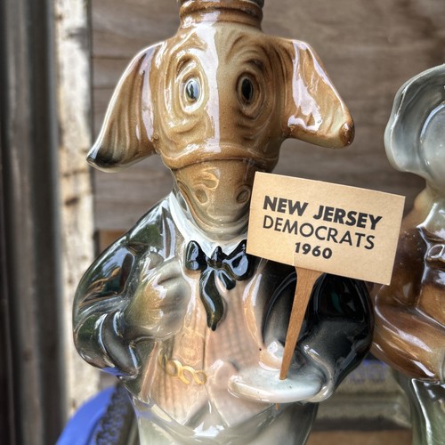 Jim Beam 1960 New Jersey Republikaner & Demokrat Elefant und Esel Dekanter Set - Bild 5 von 7