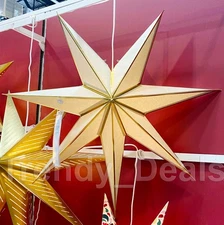 Ikea STRALA Star Light Pendant or Table Lamp Shade, White/Gold, 28"