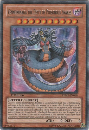 Vennominaga the Deity of Poisonous Snakes - RYMP-EN068 - Rare - 1st Edition Ligh
