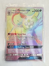 Alolan Persian GX 257/236 Rainbow Secret Rare Pokémon TCG Slight Bend