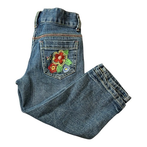 Mary-Kate and Ashley Y2K Vintage Denim Capri Jeans Sz 8 - Picture 1 of 7