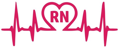 RN Nurse Love Heartbeat Health Medical Vinyl Decal Stickers Car Truck Boat