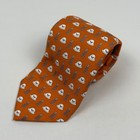 Vineyard Vines Custom Collection Orange Oil Rig Hard Hat Silk Necktie Men's