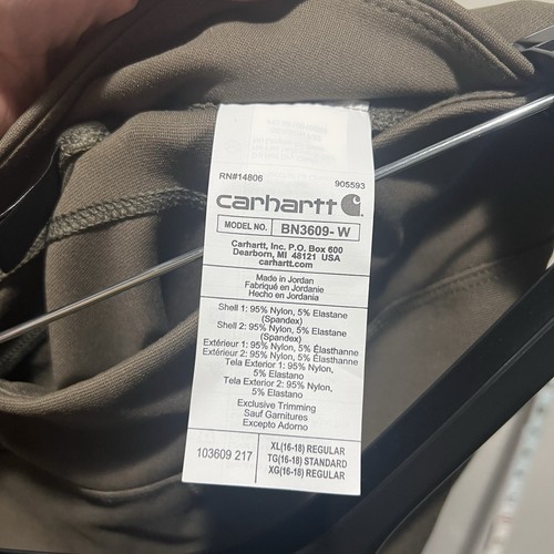 Leggings CARHARTT para mujer XL 16-18 Force Fitted peso medio utilitarios verdes - Imagen 11 de 11