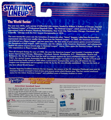 Serie extendida de béisbol Greg Maddux Atlanta Braves MLB alineación inicial 1999 - Imagen 2 de 2