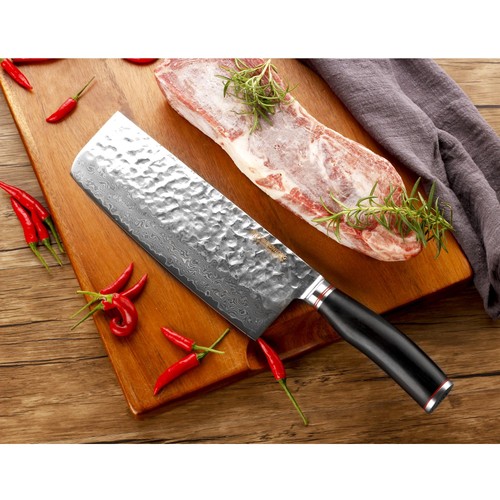 Usuba Pro Nakiri Cleaver Vegetable 9 inch Japanese Super 67 Layer Damascus St... - Picture 4 of 8