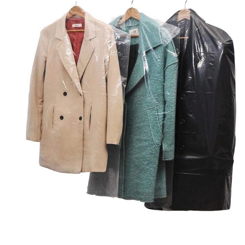 100 Pack Garment Bag Transparent Clothing Dust Cover Dustproof Hanging Clothes - Picture 3 of 7