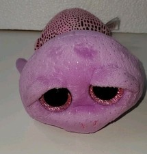 Ty Beanie Baby Boos Slow-Poke Sea Turtle 6" Plush Toy Animal Purple w/ Tags 2015
