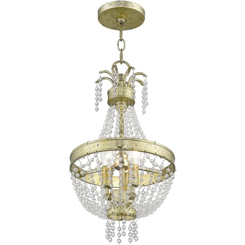 Livex Lighting 51853-28 Valentina Pendant Hand Applied Winter Gold - Picture 5 of 9
