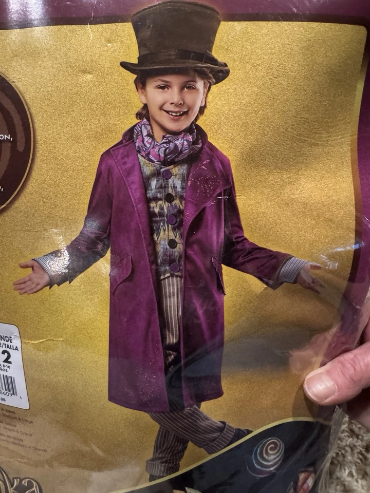 Disfraz de Wonka Película Willy Wonka Deluxe para Niños por Rubíes, Talla Grande 10-12 NUEVO Foto 2 de 3