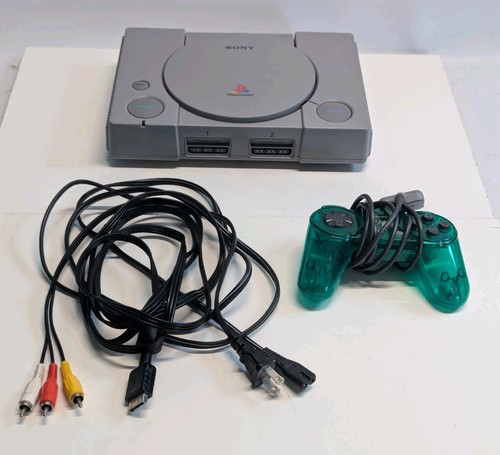 Sony PlayStation 1 PS1 Console SCPH-9001 Controller & Cords Tested & Works