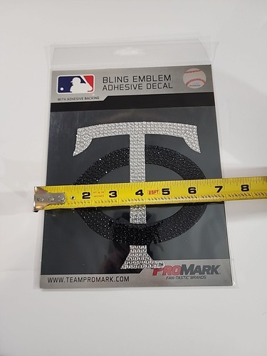 MINNESOTA TWINS 6" RHINESTONE BLING EMBLEM ADHESIVE DECAL FREE SHIP - Picture 3 of 3
