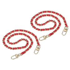 2Pcs Leather Purse Handle Straps, 24" Purse Straps DIY Replacement, Red