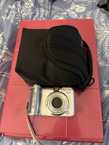Canon PowerShot A610-FLIP SCREEN Digital Camera-SD Card & Case-Tested Excellent - Afbeelding 18 van 18