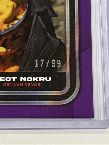2023 Topps Star Wars Flagship Vect Nokru Purple Parallel #D 17/99 Kenobi 66 - Bild 3 von 4