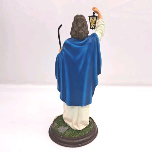 Danbury Mint Jesus Lights The Way 9” Cold Cast Porcelain Religious Sculpture - Picture 7 of 18