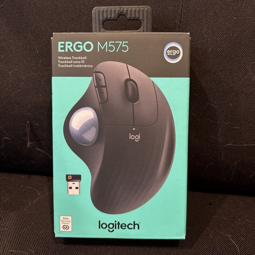 LOGITECH Ergo M575 Wireless Trackball Mouse – Ergonomic USB & Bluetooth Control
