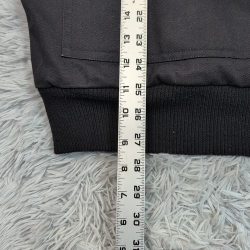 Walls Jacket Mens XL Black Canvas Barn Chore Coat Work Grunge Punk Zip Up - Picture 4 of 13