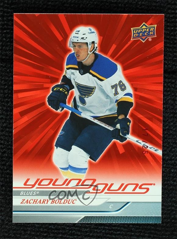 2024-25 Upper Deck Series 1 Young Guns Outburst Red /25 Zachary Bolduc Rookie RC