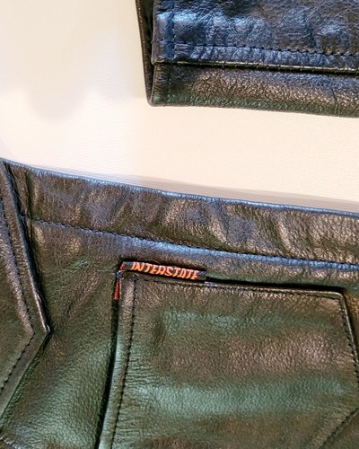 INTERSTATE LEDER CHAPS MITTLERE GRÖSSE IN GUTEM ZUSTAND - WEICH & BIEGSAM - KEINE RISSE - Bild 5 von 9