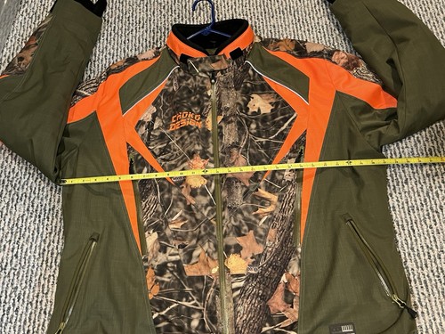 Mens XXL Choko Powersports EXR Woodland Camo Green Orange Thermolite Jacket - Picture 13 of 14