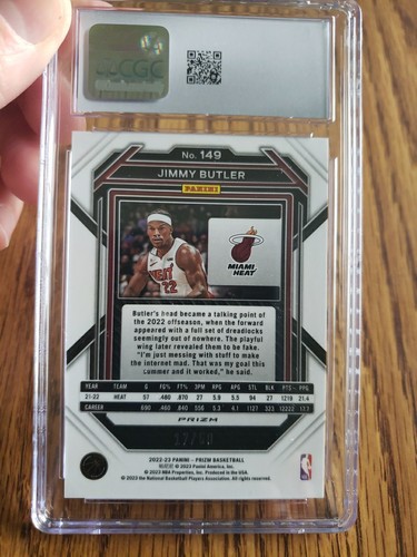 2022-23 Prizm #149 Jimmy Butler Fast Break Pink Disco 17/50 CGC Gem Mint 10 Pop1 - Picture 3 of 4
