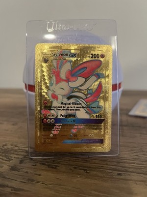 Pokemon Sylveon GX 200 Fan Art  HP Full Art Holo Ultra Rare Stage 1 Fairy 2017