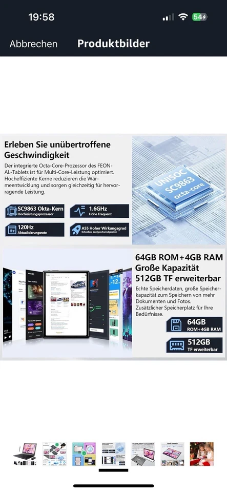 Tablet 10 Zoll Android - Bild 4 von 4