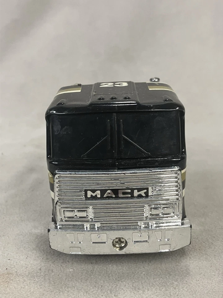 Semirremolque/tractor Buddy L 1980 cabina de acero prensado negro Macao "policía" 4,5" Foto 4 de 4