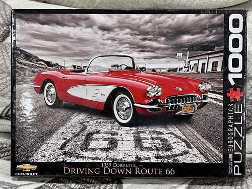 Eurographics 1959 Corvette - Driving Down Route 66 puzzle 1000 pezzi USA - Foto 1 di 6