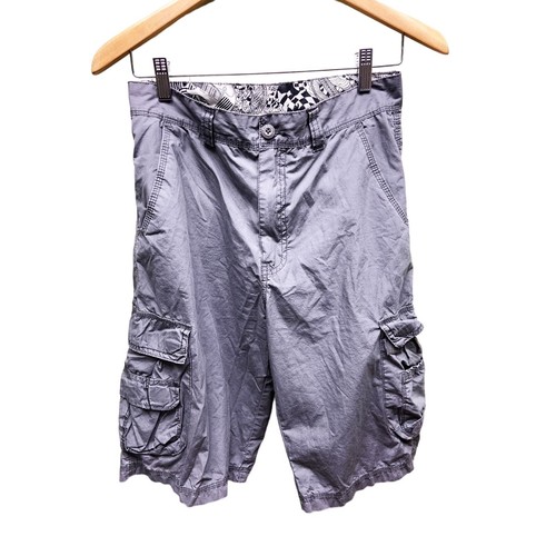 Mens Unionbay 100% Cotton Gray Casual Cargo Shorts Size 16 - Picture 1 of 8