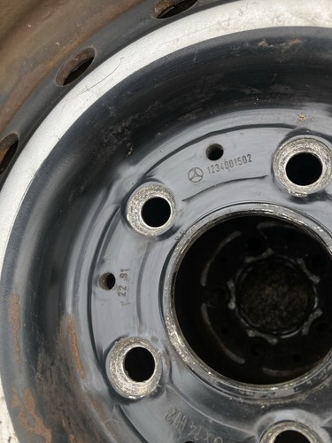 Mercedes W116 W108 R107 W123 280E 6”x 14 Aluminum Steelie Wheel Rim 300TD 450SL - Picture 2 of 2