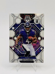 2023 Panini Mosaic Rookies White Sparkle Prizm Zay Flowers #380 Rookie RC SP