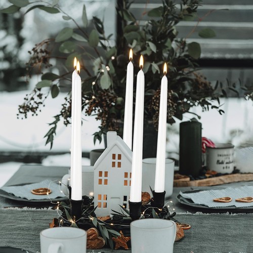 30 Pack Tall Taper Candles - 10 Inch White Dripless, Unscented Dinner Candle ... - Picture 6 of 7