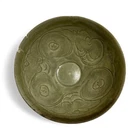 Song dynasty 13th Century fine incised full cloud motif celadon bowl Songxi kiln