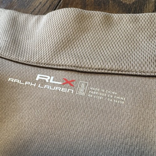 RLX Ralph Lauren Mens Vest XL Black Brown Laurel Valley Golf Club Logo Full Zip - Picture 8 of 9