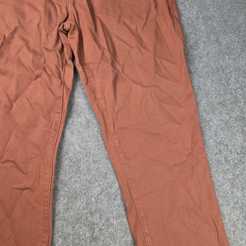 Timberland Men's Jeans 38W 33L Brown /Red Straight Leg Zip Slim B-146 - Picture 5 of 24